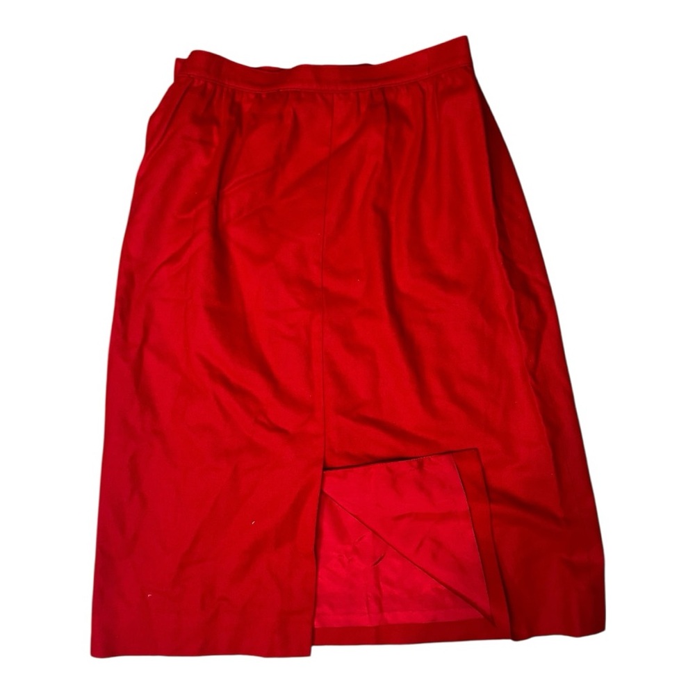 Vintage Red Pendleton wool skirt 100% virgin wool made in USA Size 16